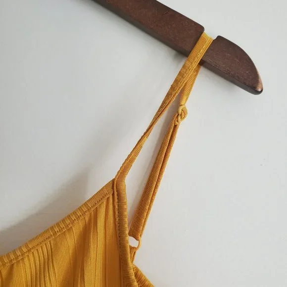 MAGAZINE | Golden mustard yellow button down maxi / midi dress (Size M) - Picture 4 of 10